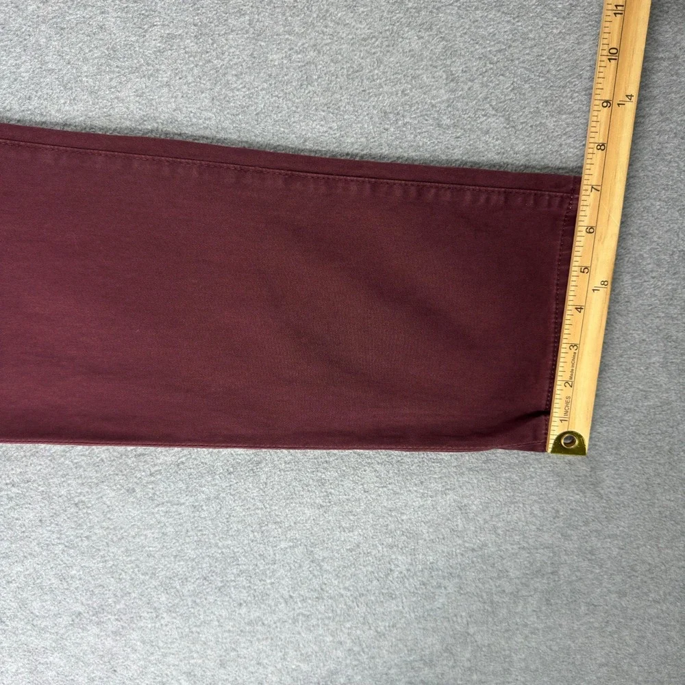 AG Adriano Goldschmied Everett Slim Straight Pants Mens 32x28 Burgundy